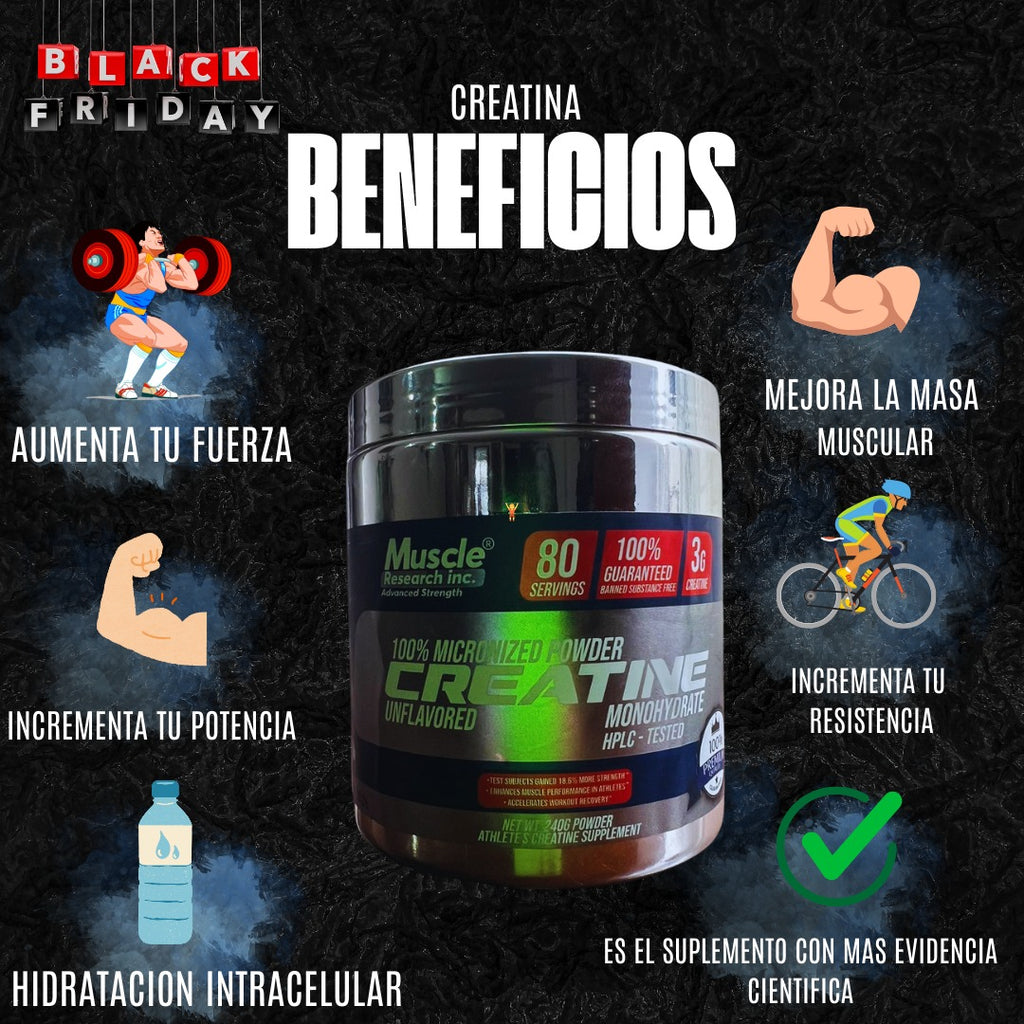 INCREÍBLE ENERGIA + FUERZA CREATINA MONOHIDRATADA