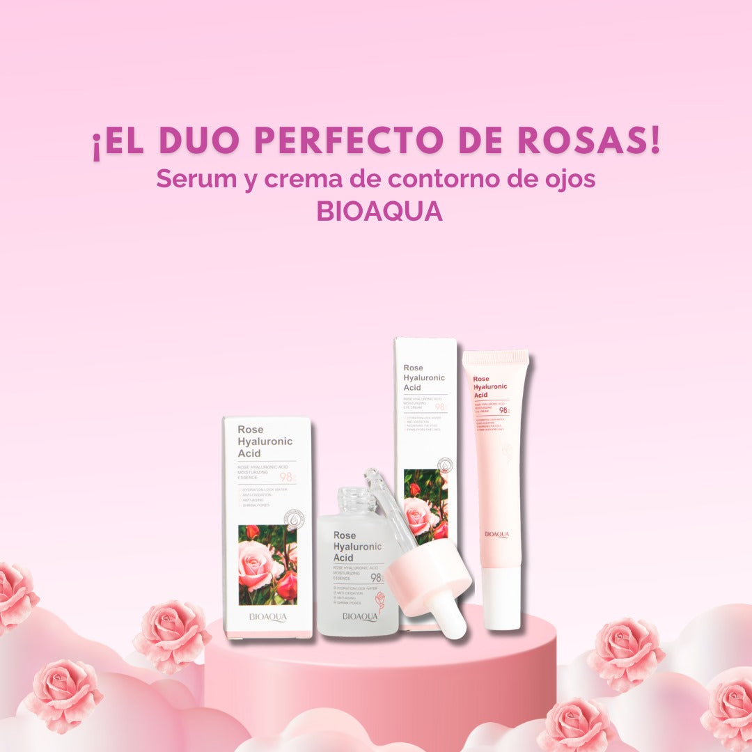 CONTORNO SERUM DE ROSAS Y ÁCIDO HIALURÓNICO  SET X3