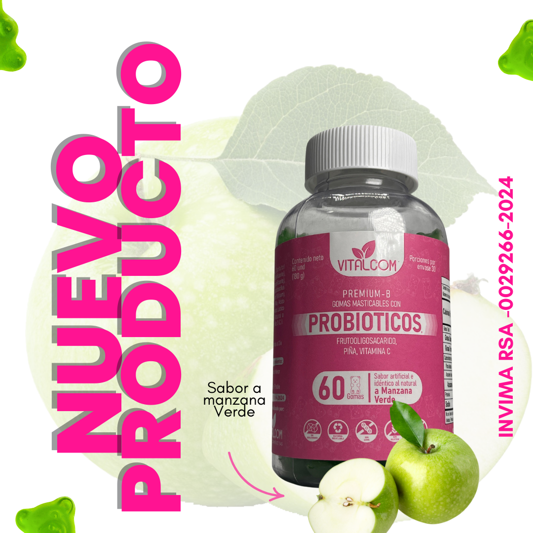 SALUD Y BIENESTAR GOMITA PROBIÓTICO VITALCOM X60 UND