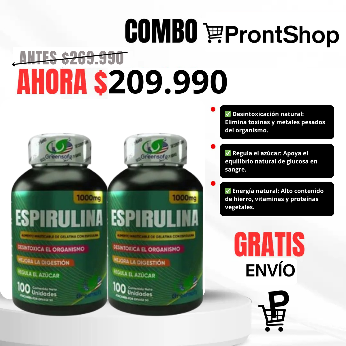 Combo x2  Espirulina Superalimento