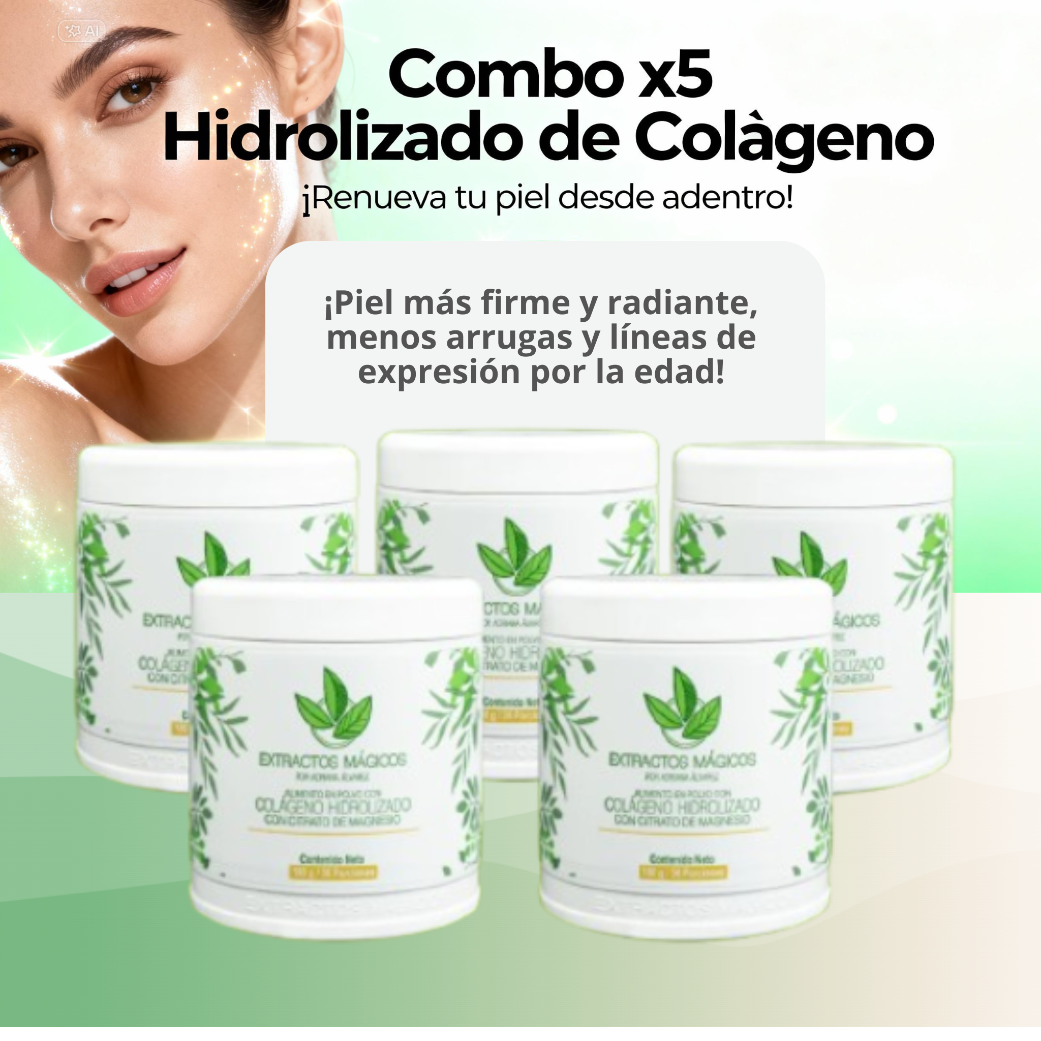 Combo x5 Piel Cabello y Uñas