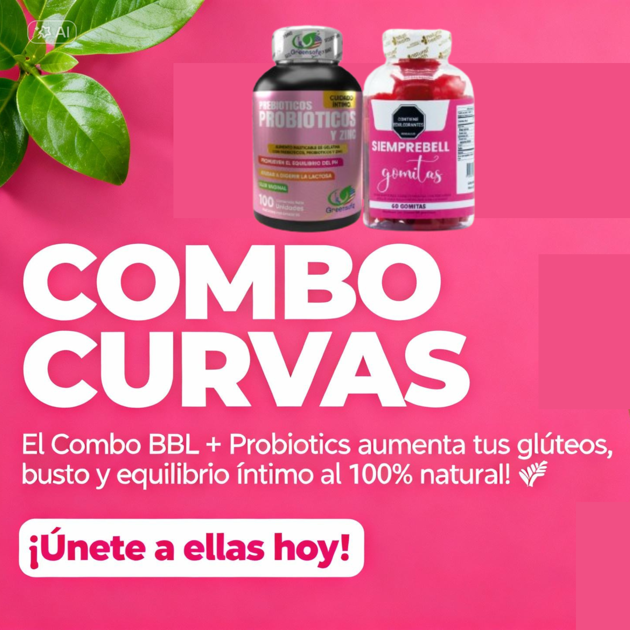 Combo x2 Potencia Glúteos Bustos y Piernas