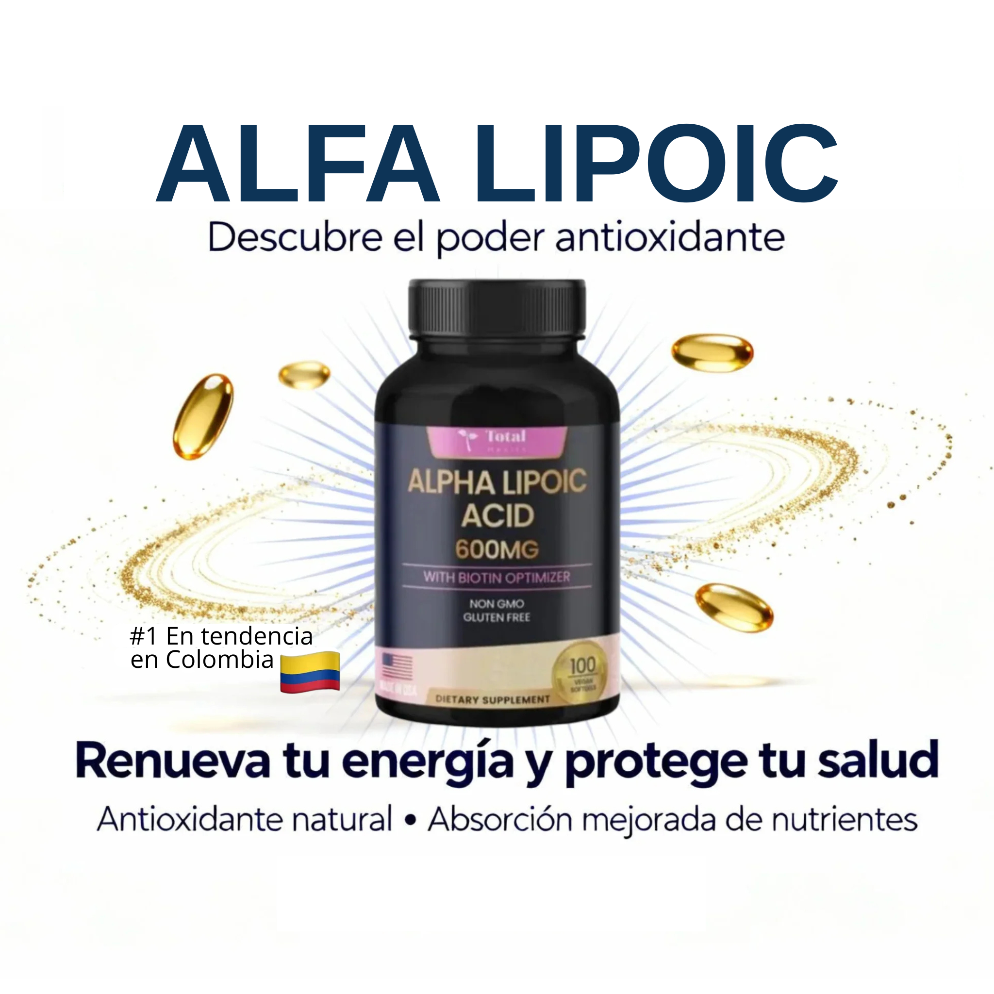 Antioxidante Natural ALFA LIPOIC Total Health