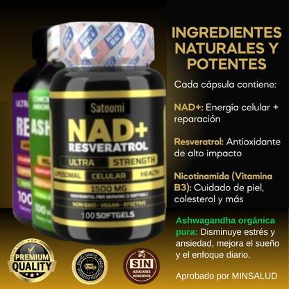 Combo x3 Transforma tu vida con la molécula que activa tu energía celular 💊