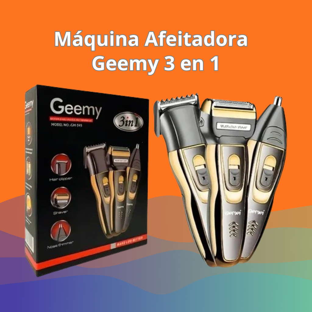 Máquina Afeitadora  Geemy 3 en 1