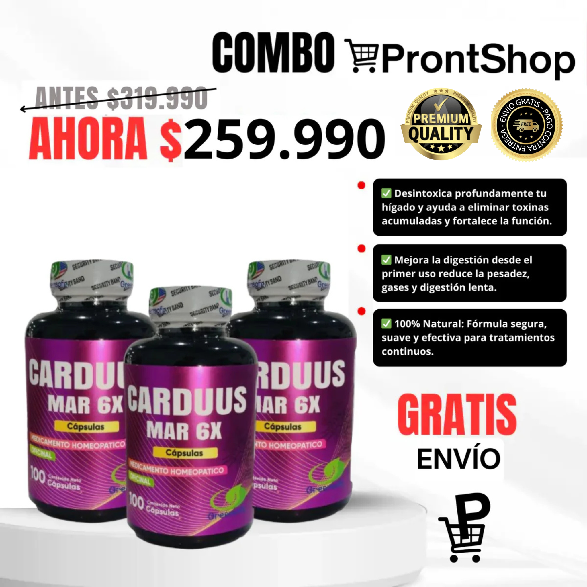 Combo x3 Detox Digestiva y Hepática