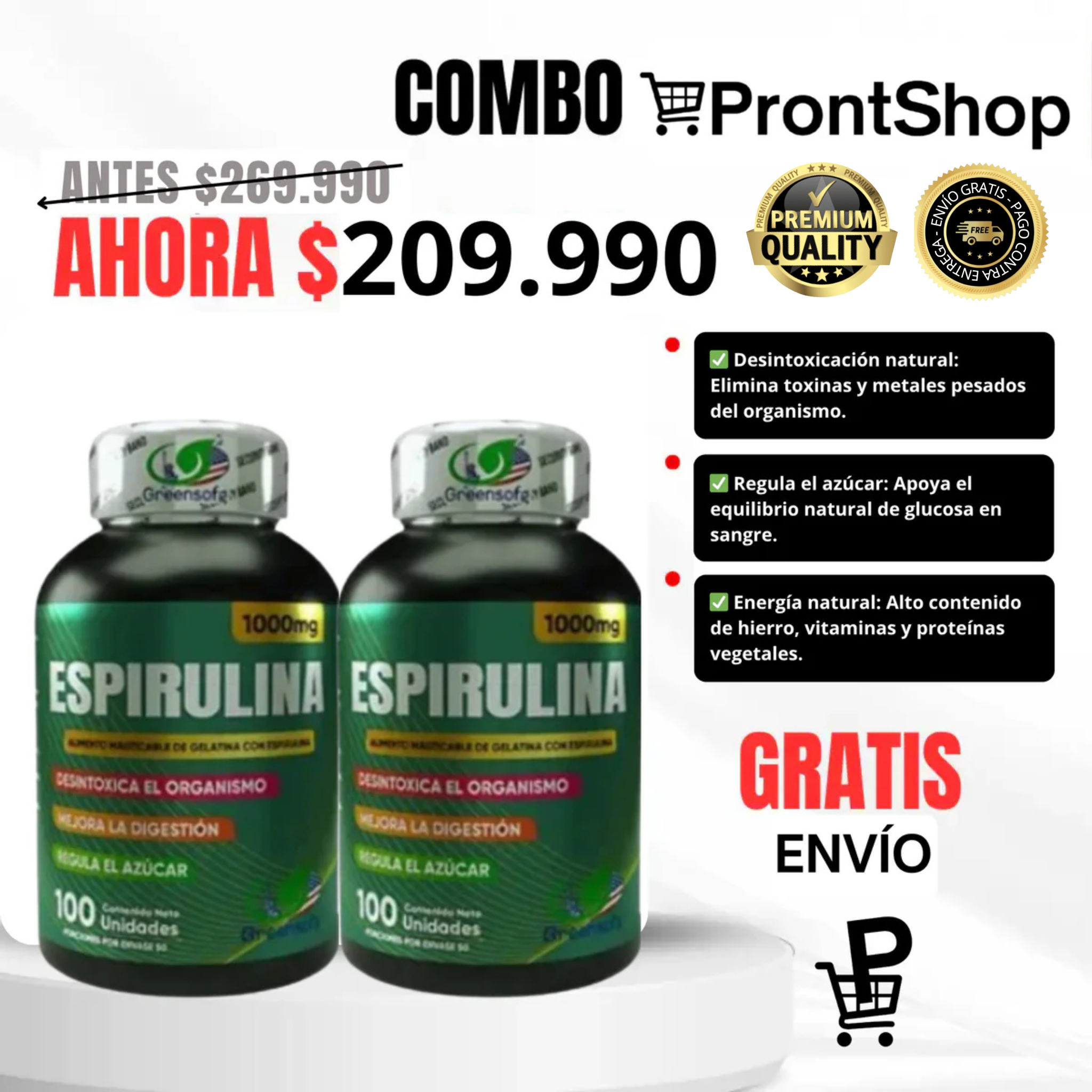 Combo x2  Espirulina Superalimento