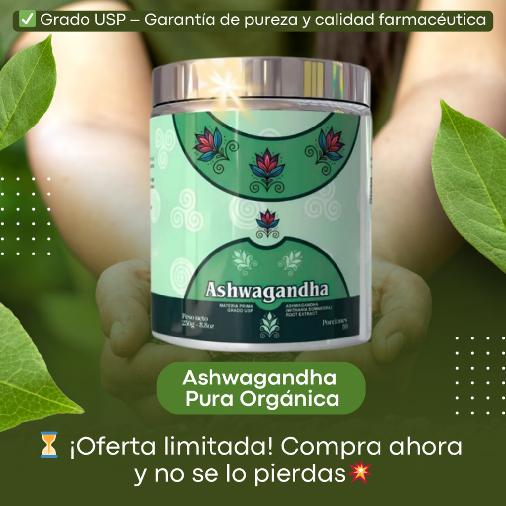 EQUILIBRA TU MENTE Y CUERPO SHWAGANDHA PURO EN POLVO